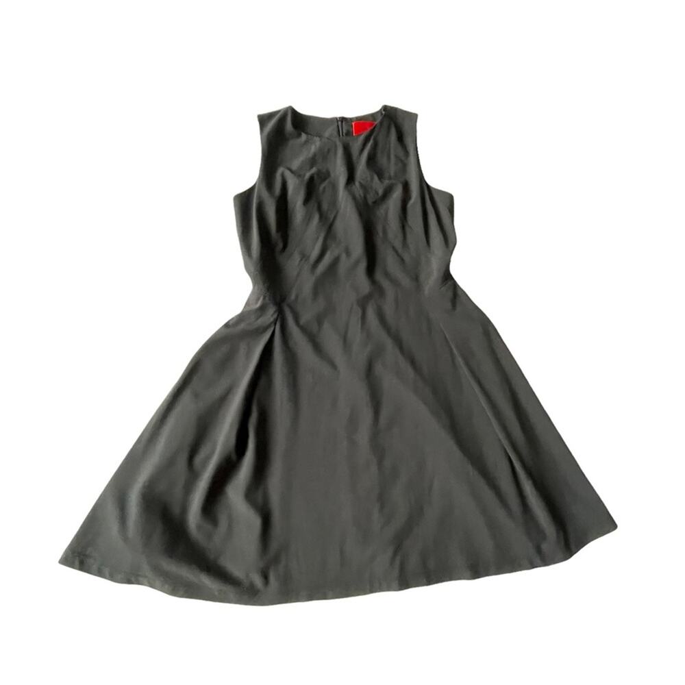 Z Spoke Zac Posen Fit and Flare Dress Lined Cocktail Party Black 14 EUC